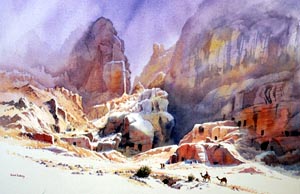 Petra, watercolour by David Bellamy